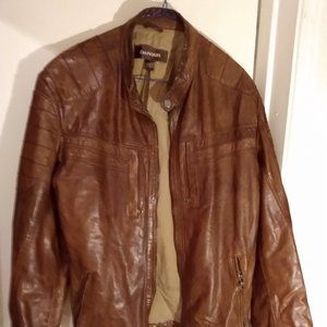 Manteau cuir, femme, Danier, taille L, Fermeture éclair